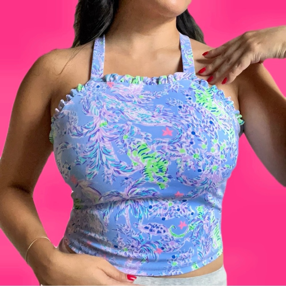 Lilly Pulitzer Luxletic Letitia Crop Top Tank UPF 50+